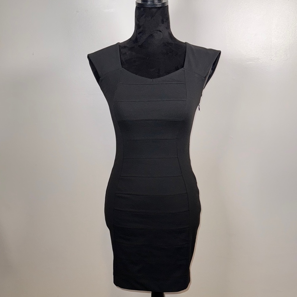 Express Black Sleeveless Bodycon Mini Dress